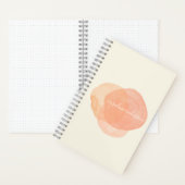 Elegante Aquarellformen in Peach Personalisiert Notizblock (Innen)