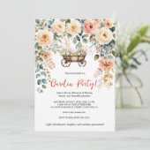 Elegante Aquarellgarten Party Einladung (Stehend Vorderseite)