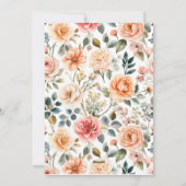 Elegante Aquarellgarten Party Einladung (Rückseite)