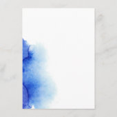 Elegante Aquarellhochzeit Menükarte (Rückseite)