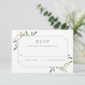 Elegante Aquarellkarte RSVP (Stehend Vorderseite)
