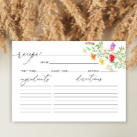 Elegante Aquarellkarte Wildblume