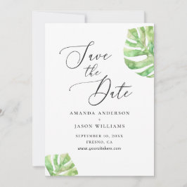 Elegante Aquarellkirche Save The Date