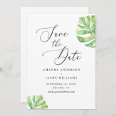 Elegante Aquarellkirche Save The Date (Vorne/Hinten)