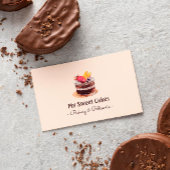 Elegante Aquarellkuchen Patisserie Kuchen Nachtisc Visitenkarte