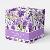 Elegante Aquarelllavender-Blume bevorzugen Box Geschenkschachtel (Rückseite)