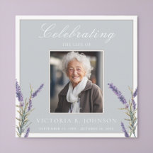 Elegante Aquarelllavender Celebration of Life