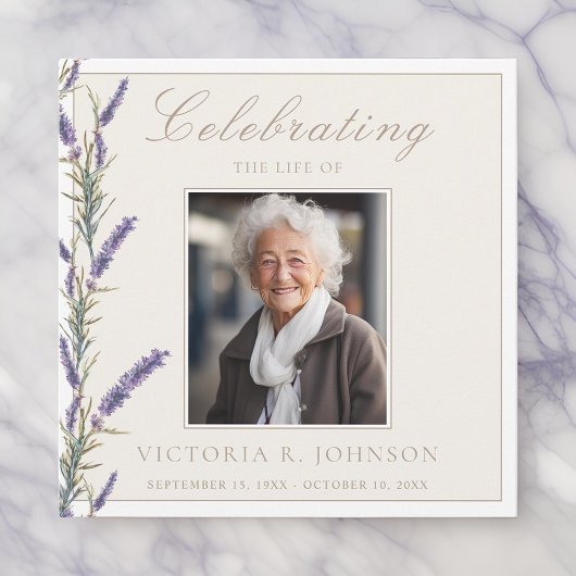 Elegante Aquarelllavender Celebration of Life Einladung