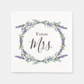 Elegante Aquarelllavender Eucalyptus Future Mrs. Serviette (Vorderseite)
