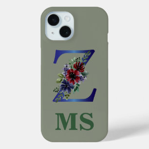 elegante Aquarellmalerei eines roten und blauen Bl Case-Mate iPhone Hülle
