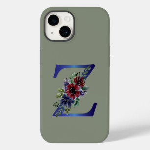 elegante Aquarellmalerei eines roten und blauen Bl Case-Mate iPhone 14 Hülle