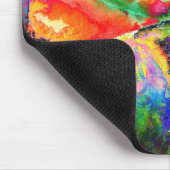 Elegante Aquarellmalerei mit rotem Blumen Mousepad (Ecke)