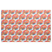 Elegante Aquarellmalerei mit rotem Blumen Stoff (Fat Quarter (45,7 x 55,9 cm))