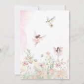 Elegante Aquarellmärchen machen fünf Geburtstag Einladung (Rückseite)