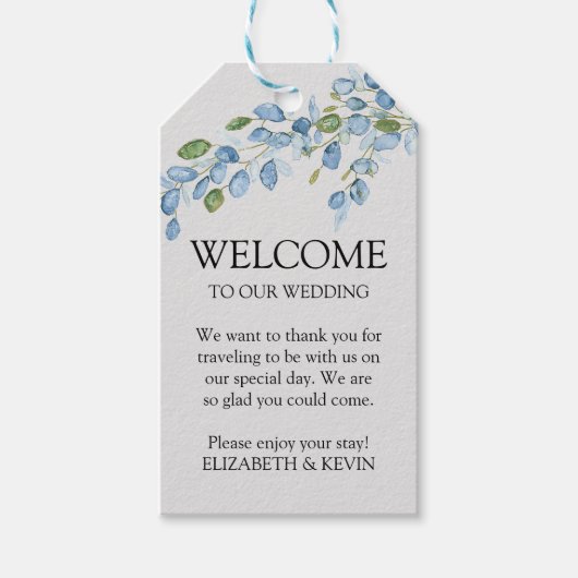 Elegante Aquarellmarke Geschenkanhänger (Vorderseite)