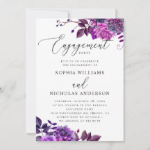 Elegante Aquarellparty mit lila Blüte