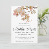 Elegante Aquarellpfeifen Einladung (Stehend Vorderseite)