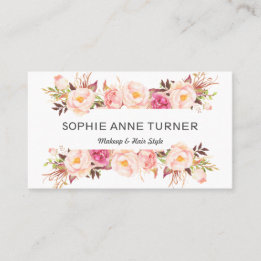 Elegante Aquarellrahmen für Blume in Aquarellfarbe Visitenkarte