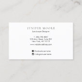 Elegante Aquarellsteine Visitenkarte (Rückseite)