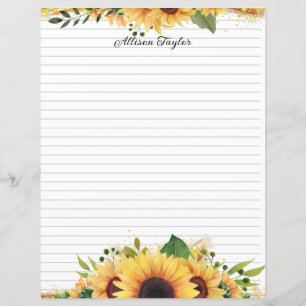 Elegante Aquarelltöne Sonnenblumen Blütenbelag