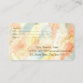 Elegante Aquarelltuch, Rahmen, Gold Confetti Rabattkarte (Rückseite)