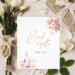 Elegante Aquarelltüten und Prosecco Rosa Blütenblä Fotodruck<br><div class="desc">Elegantes Brautparty mit Aquarellfarben und Prosecco Rosa</div>
