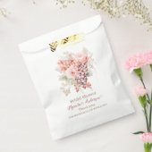 Elegante Aquarelltüten und Prosecco Rosa Blütenblä Geschenktütchen (Versiegelt)