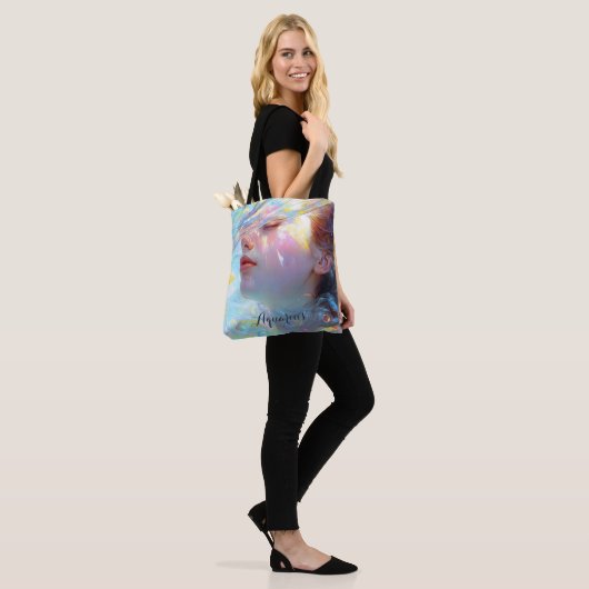 Elegante Aquarius Celestial Tote Bag Tasche (Am Model)