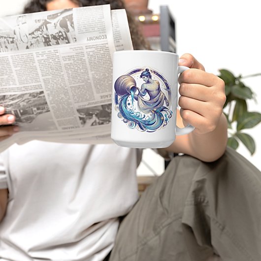 Elegante Aquarius Zodiac Custom Tasse