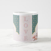 Elegante Arabbesque Wedding Tasse - Deep Aquamarin (Vorderseite)