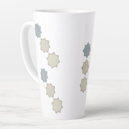 Elegante Arabesque Tile Pattern Tasse" Milchtasse (Linke Ecke)