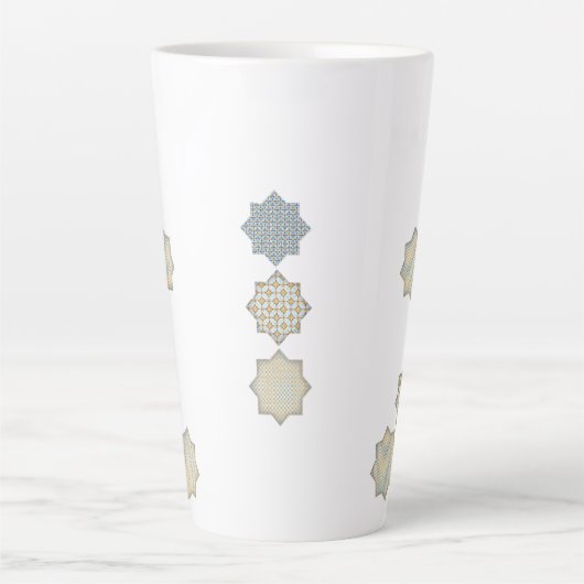 Elegante Arabesque Tile Pattern Tasse" Milchtasse (Vorderseite)