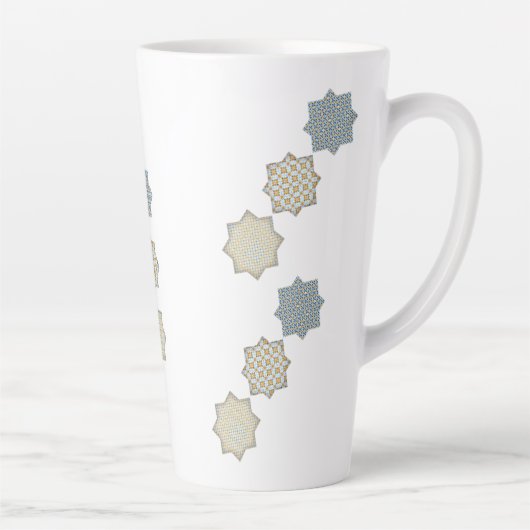 Elegante Arabesque Tile Pattern Tasse" Milchtasse (Rechts)