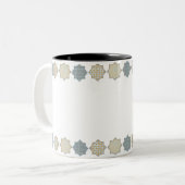 Elegante Arabesque Tile Pattern Tasse" Zweifarbige Tasse (Vorderseite Links)