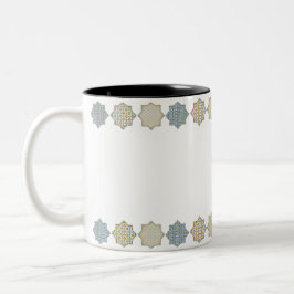 Elegante Arabesque Tile Pattern Tasse" Zweifarbige Tasse