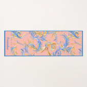 Elegante Arabesque Wirbel Zen Yoga Namaste Yogamatte (Rückseite (Horizontal))