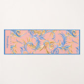 Elegante Arabesque Wirbel Zen Yoga Namaste Yogamatte (Vorderseite (Horizontal))