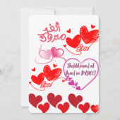 Elegante arabische Hochzeitseinladung mit Frauen u Einladung (Rückseite)