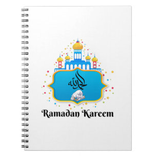 Elegante arabische Kalligrafie Ramadan-Wünsche Notizblock
