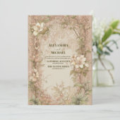 Elegante Arch Art Nouveau Hochzeit Einladung (Stehend Vorderseite)