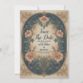 Elegante Arch Art Nouveau Hochzeit Save The Date (Vorderseite)