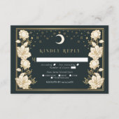 Elegante Arch Art Nouveau Wedding RSVP Begleitkarte (Vorderseite)