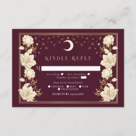 Elegante Arch Art Nouveau Wedding RSVP Begleitkarte