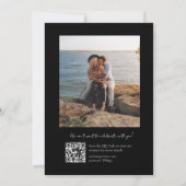 Elegante Arch Black and White Wedding Einladung (Rückseite)