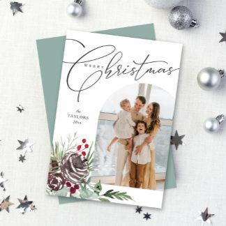 Elegante Arch Christmas Card Feiertagskarte