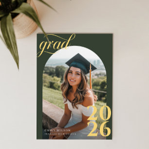 Elegante Arch-Foto-Abschlussfeier-Einladung Postkarte