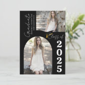 Elegante Arch Foto Uni Hochschule Abschluss Ankündigung (Stehend Vorderseite)