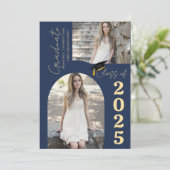 Elegante Arch Foto Uni Hochschule Abschluss Ankündigung (Stehend Vorderseite)