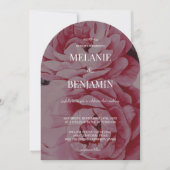 Elegante Arch Romantische Blume Hochzeit Einladung (Vorderseite)