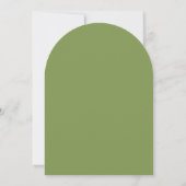 Elegante Arch Sage Green & Beige Stripe Wedding Einladung (Rückseite)